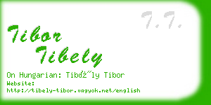 tibor tibely business card